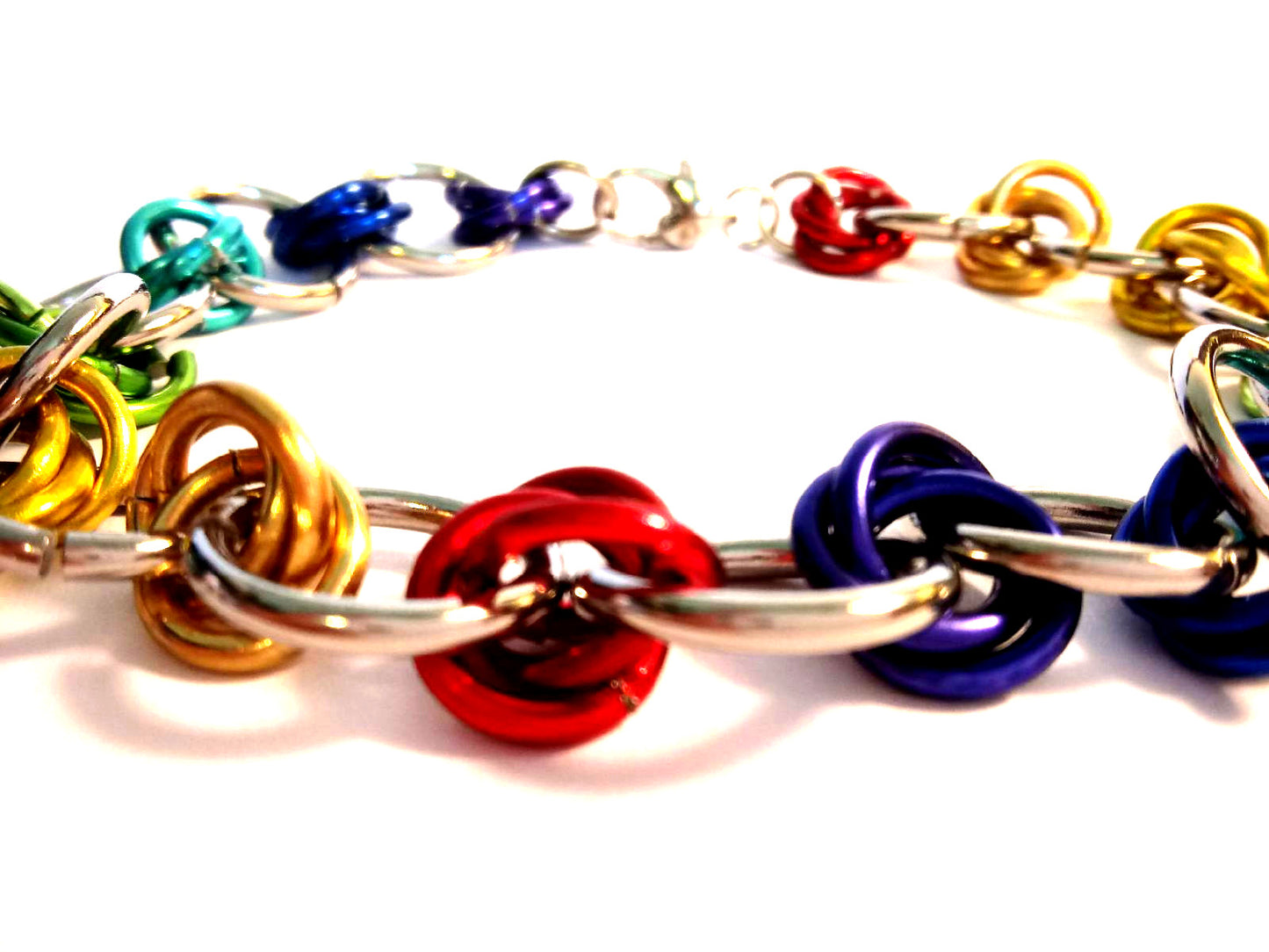 LBGTQ Pride Rainbow Chainmaille Bracelet