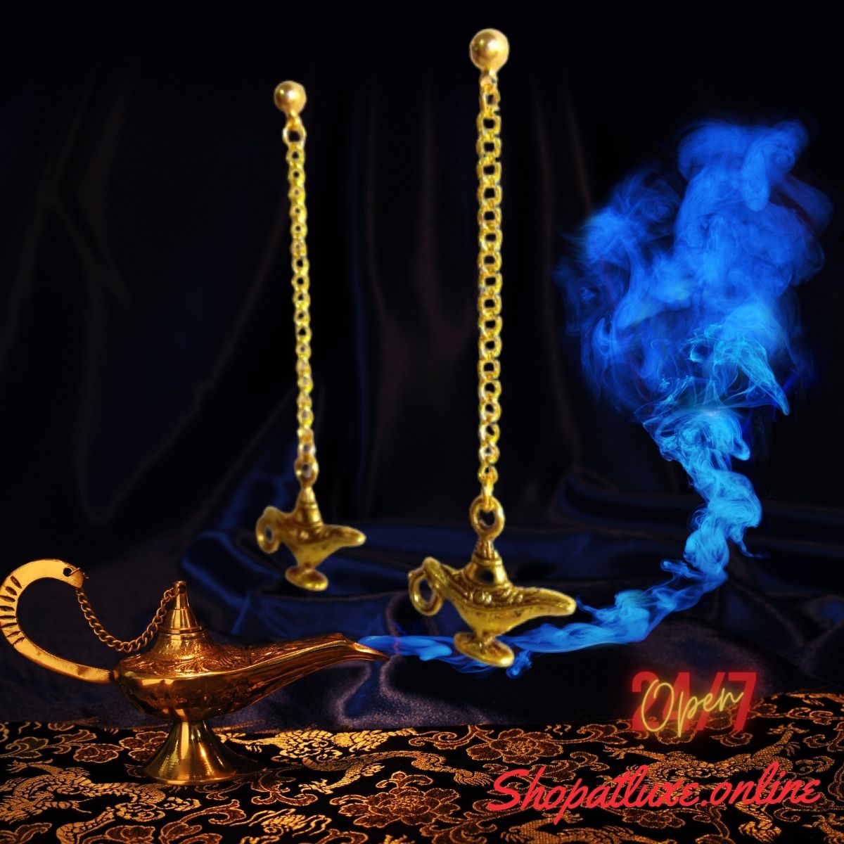 Genie's Lamp Dangle Earrings