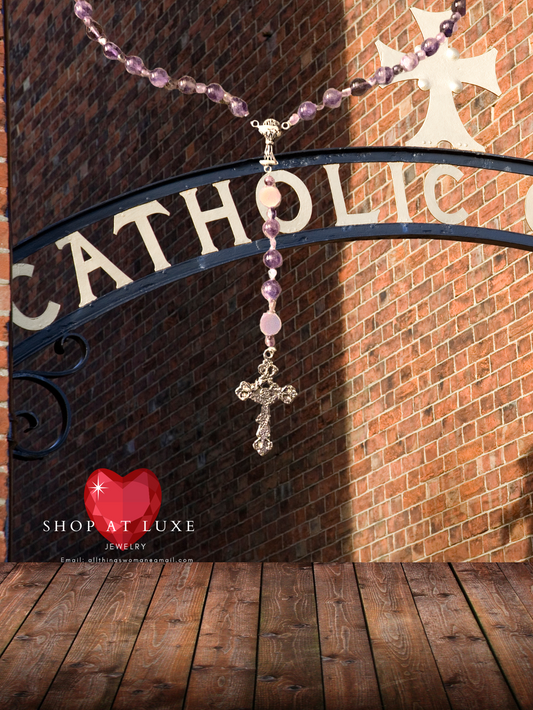 Genuine Amethyst Catholic Rosary