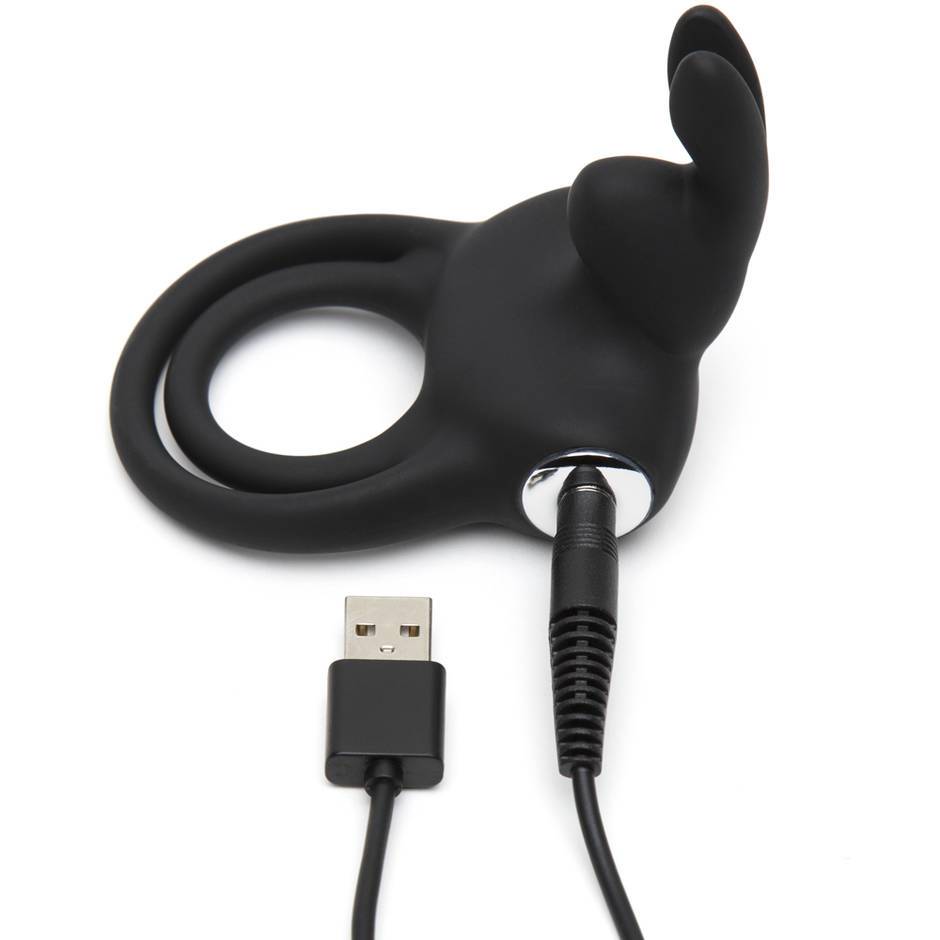 Happy Rabbit Stimulating Usb Rechargeable Cock Ring Black