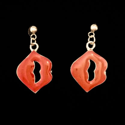 Red Hot Lips Novelty Earrings