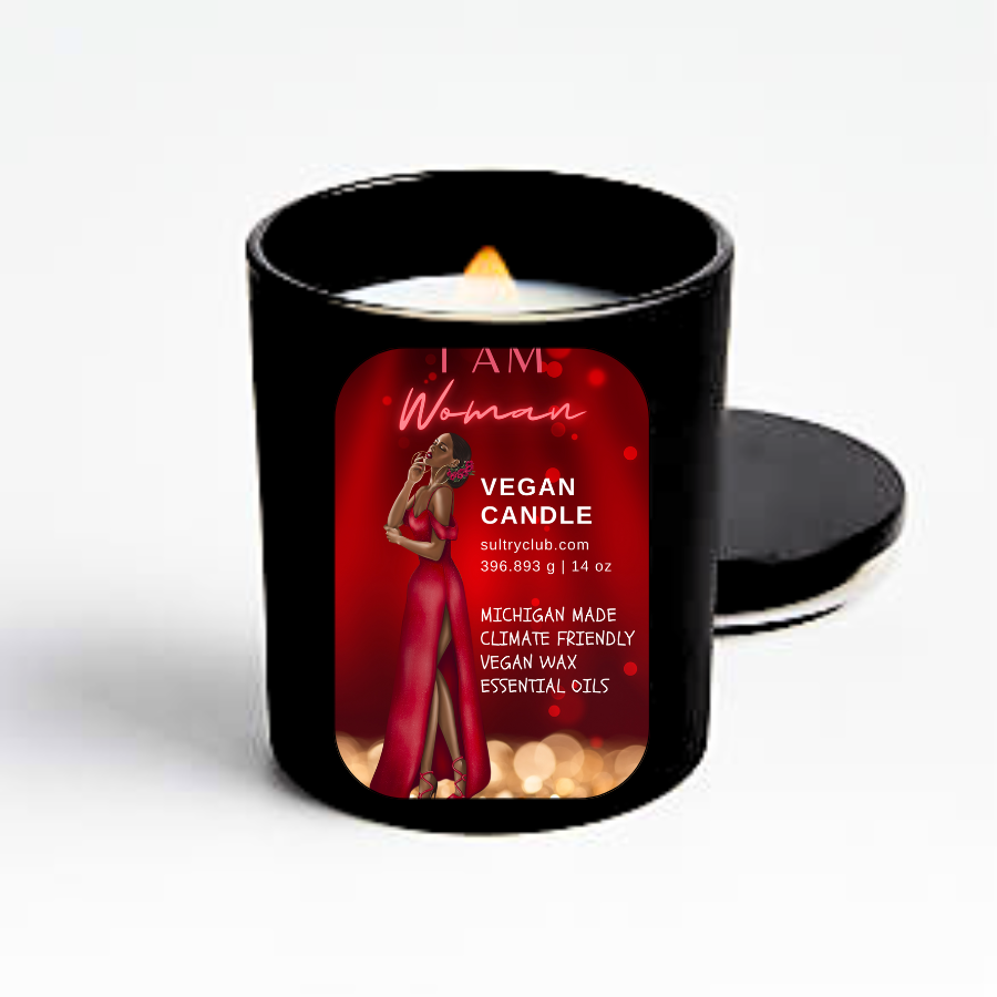 I AM WOMAN VEGAN CANDLE