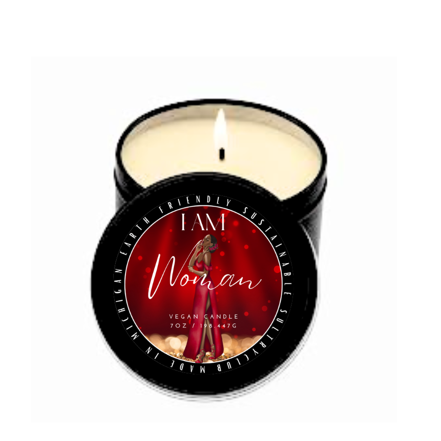 I AM WOMAN VEGAN CANDLE