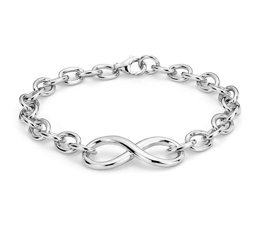 Infinity Silver Link Bracelet