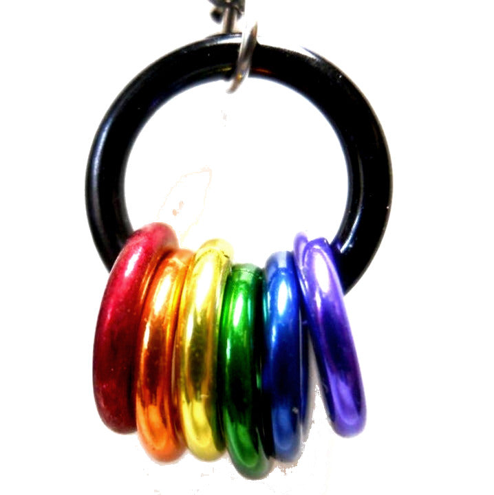 LBGTQ Pride Rainbow Rings Hoop Earrings