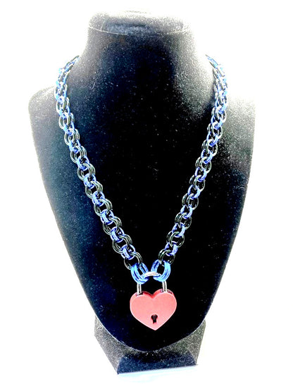 Leather Pride Day Collar And Partner Belt Chain With Key