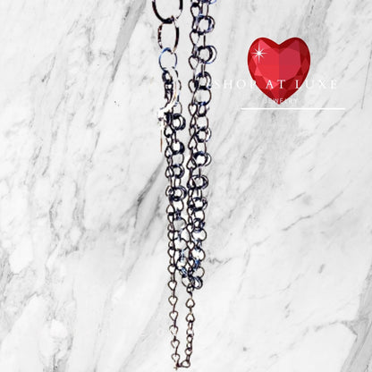 Leather Pride Day Collar And Partner Belt Chain With Key