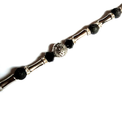 Luxe Lion Head Beaded Bracelet