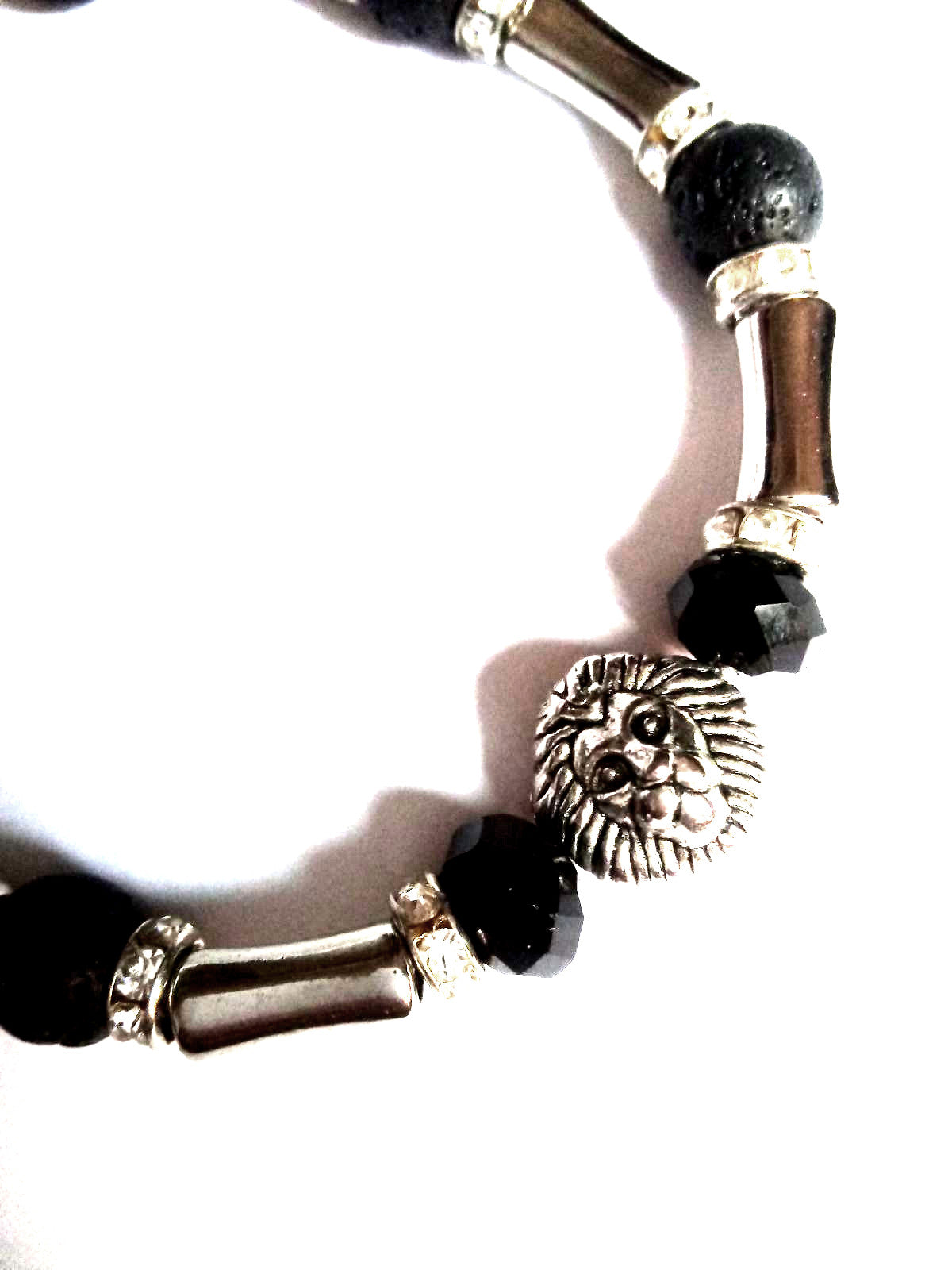 Luxe Lion Head Beaded Bracelet