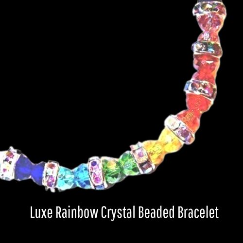 Luxe Rainbow Crystal Beaded Bracelet