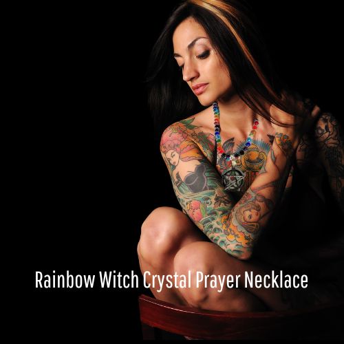 Rainbow Witch Crystal Prayer Necklace