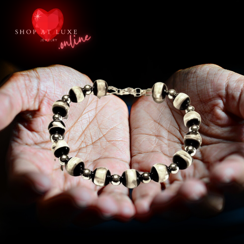 Marble Mens Beaded Bracelet