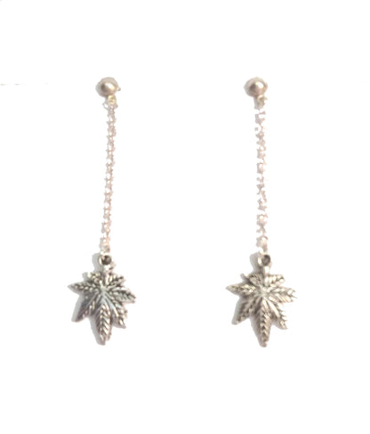 Novelty Leaf Silver Earrings