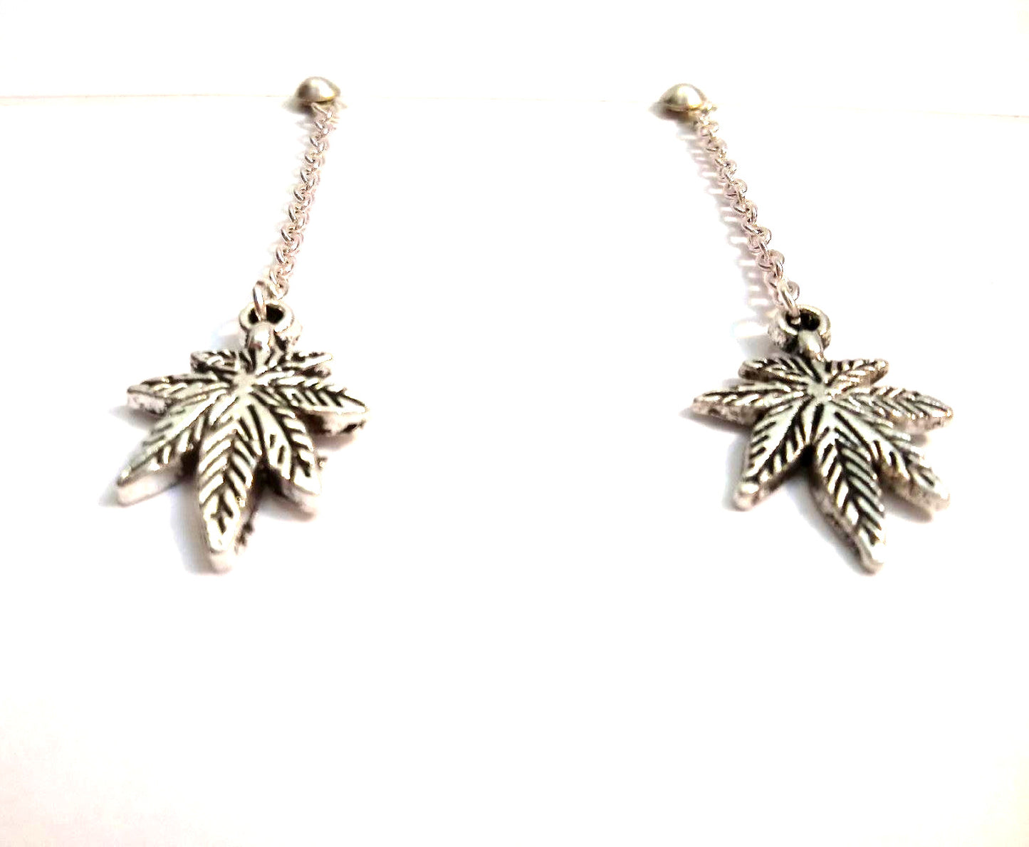 Novelty Leaf Silver Earrings