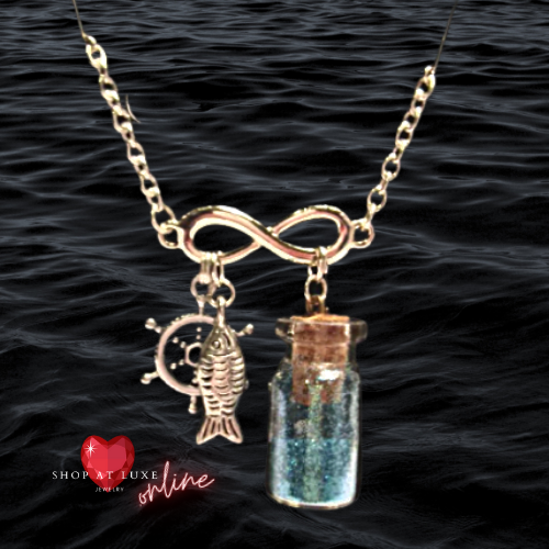 Message In A Bottle Infinity Necklace