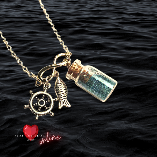 Message In A Bottle Infinity Necklace