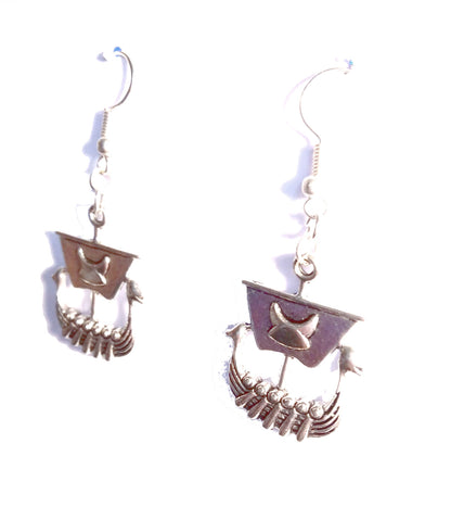 Mini Viking Nordic Ship Earrings