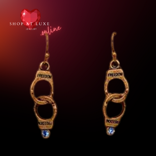 Silver Handcuffs Earrings