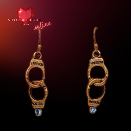 Silver Handcuffs Earrings