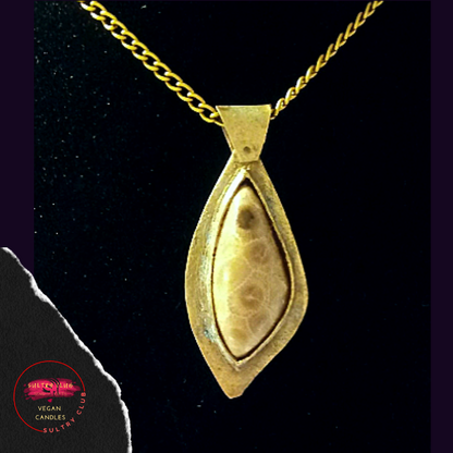 Natural Michigan Petoskey Stone Necklace