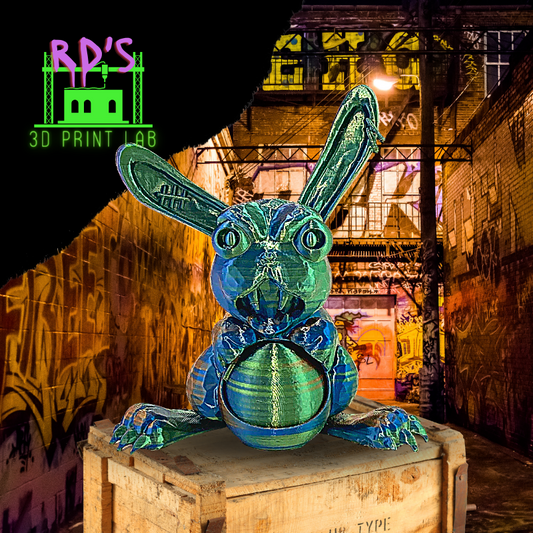 NOT YOUR AVERAGE BUNNY (MULTICOLORED METALLIC) 3D PRINT WITH SECRET COMPARTMENT