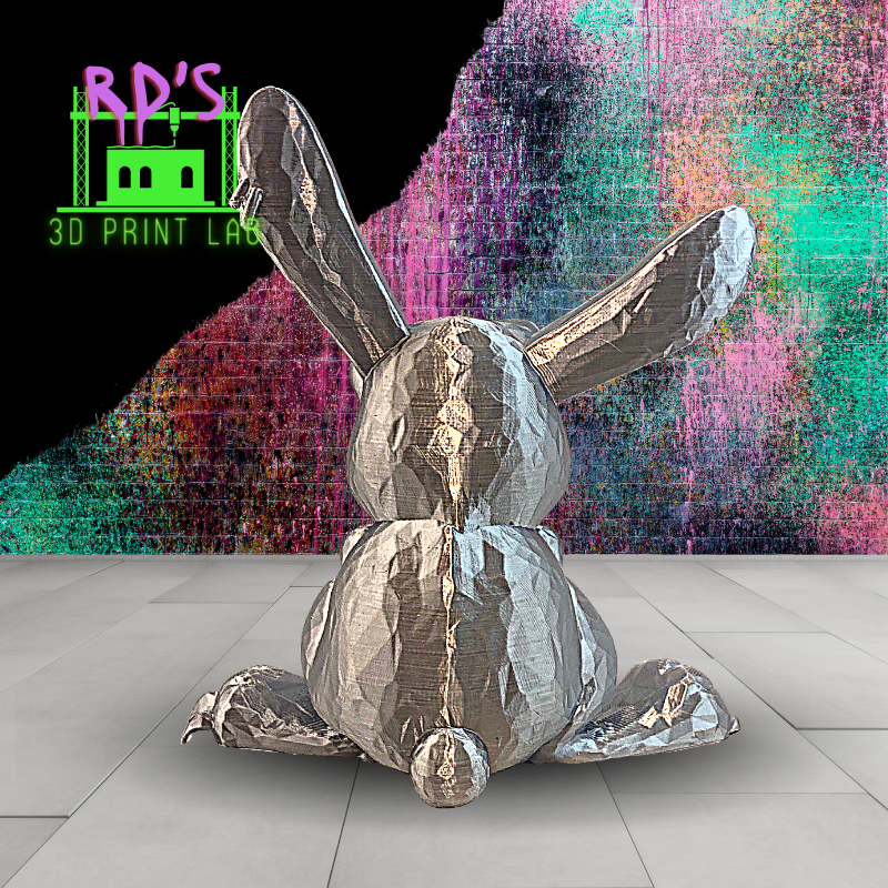 NOT YOUR AVERAGE BUNNY (SILVER) 3D PRINT WITH SECRET COMPARTMENT