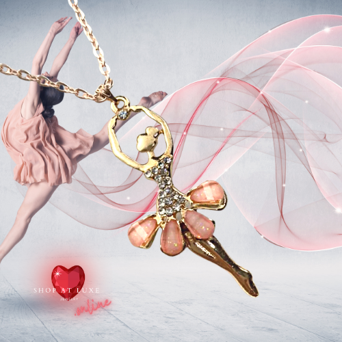 On Pointe Dancer Rose Gold Necklace