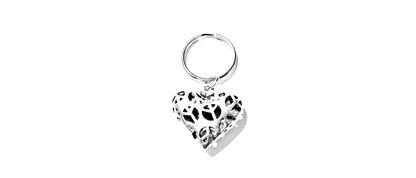 Peace And Love Keychain And Heart Pendant