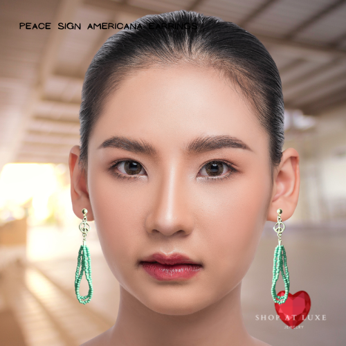 Peace Sign Americana Earrings