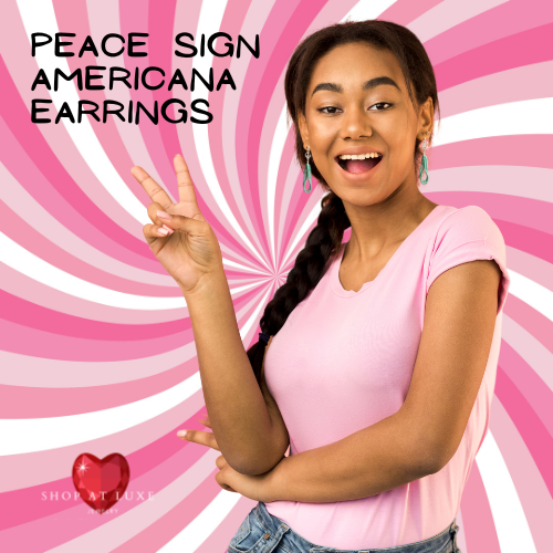 Peace Sign Americana Earrings