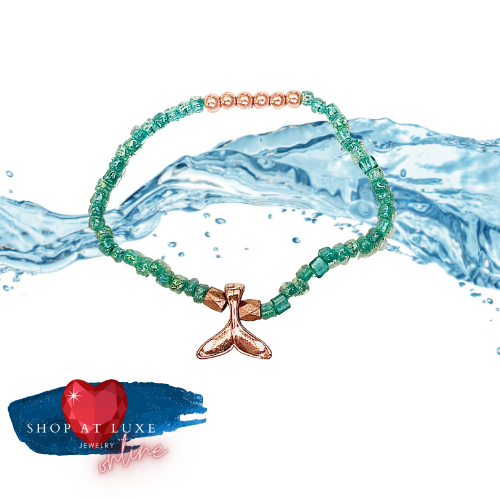 Whale Of A Tail Petite Beaded Charm Bracelet