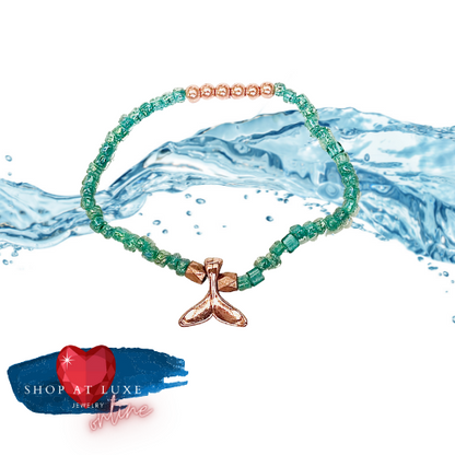 Whale Of A Tail Petite Beaded Charm Bracelet