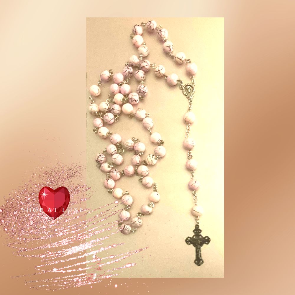 Pink Meets Black Rosary