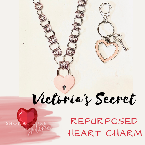 Victoria's Secret Keyring And Pink Padlock Choker