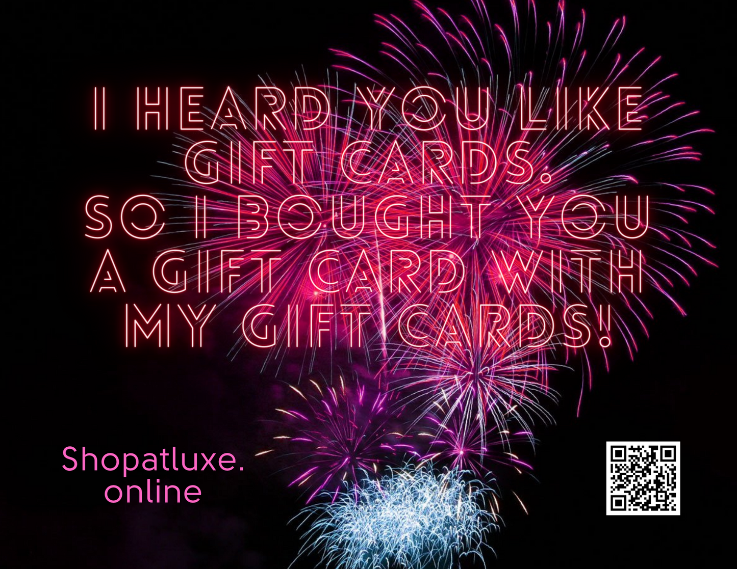 PINK PARTY GIFT CARD - Shopatluxe.Online