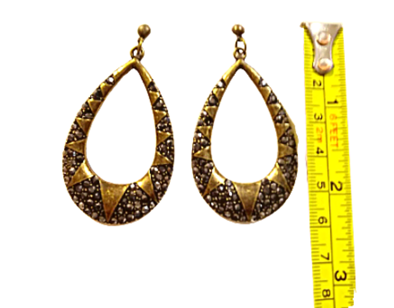 African Crystal Embellished Earrings