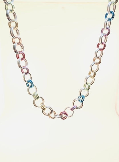 Colors of Pride Steel Chainmail Belt Chain