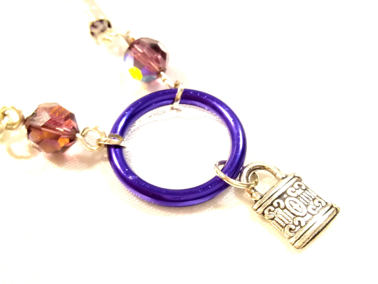 PURPLE LEATHER DISCREET CAPTIVE CHOKER