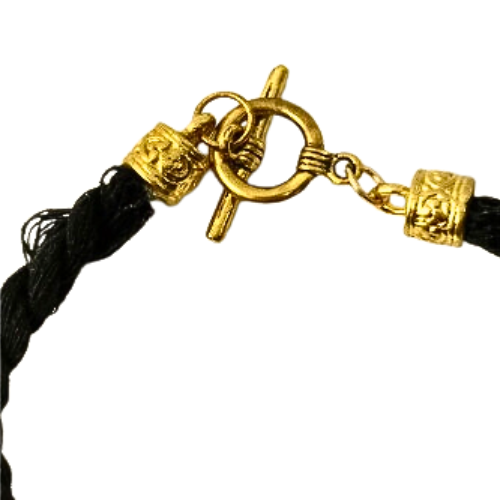 Queen Nefertiti Twisted Textile Bracelet