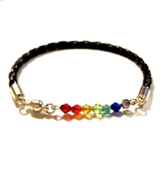 LBGTQAI Rainbow Pride Crystal Bracelet