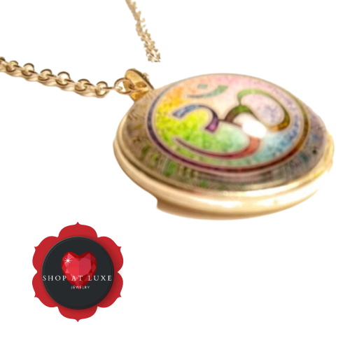 Rainbow Ohm Medallion Necklace