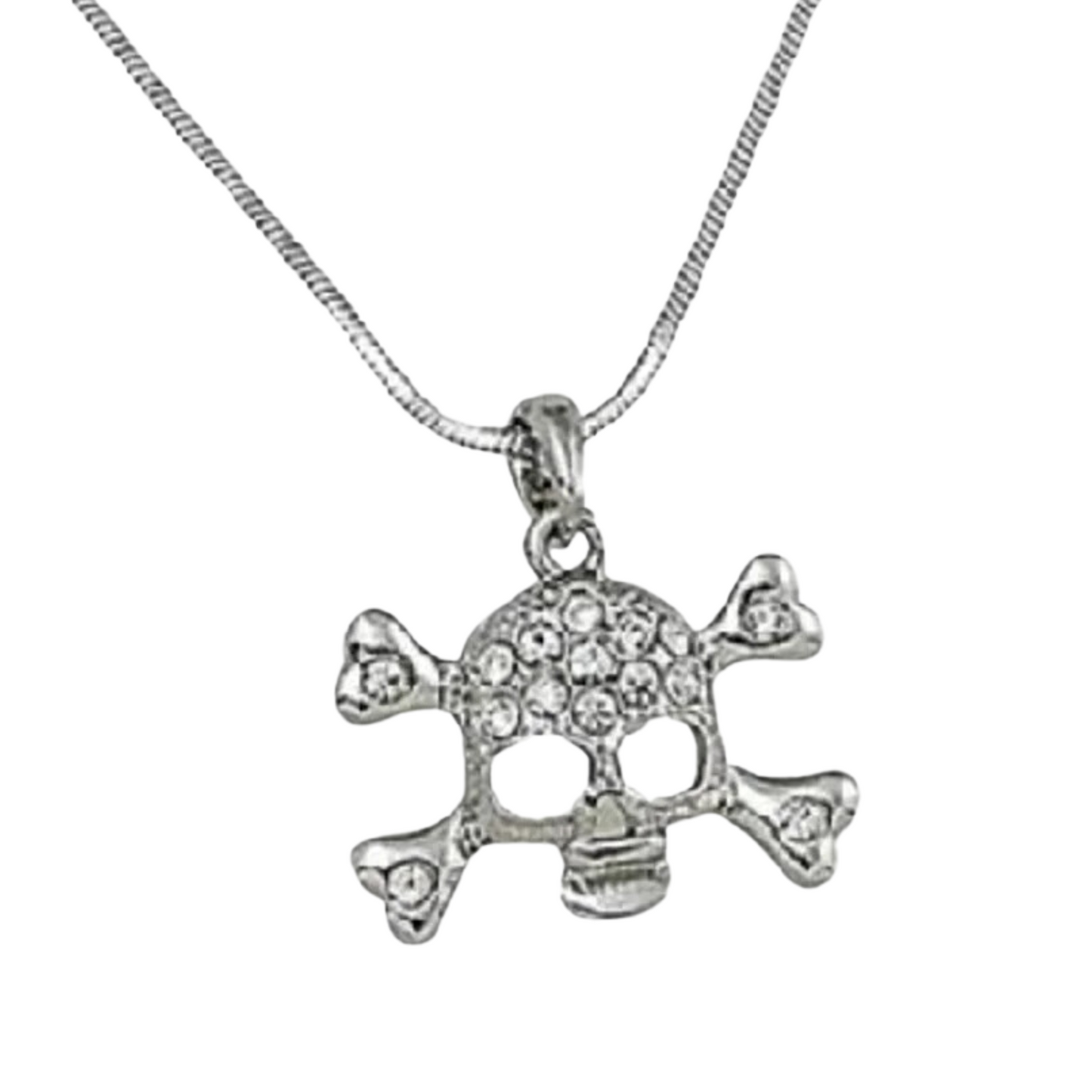 Punk Gothic Skull And Crossbones Necklace