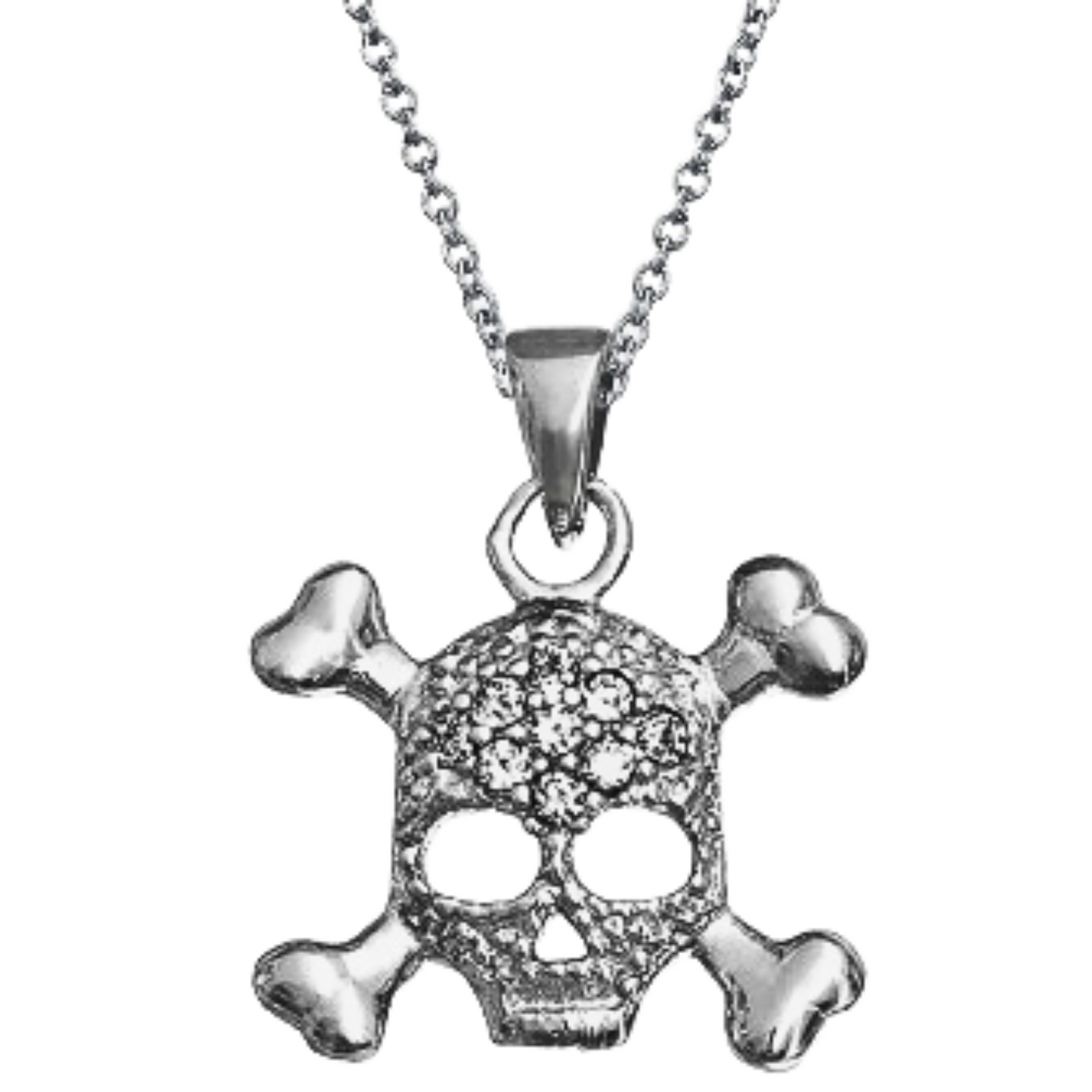 Punk Gothic Skull And Crossbones Necklace