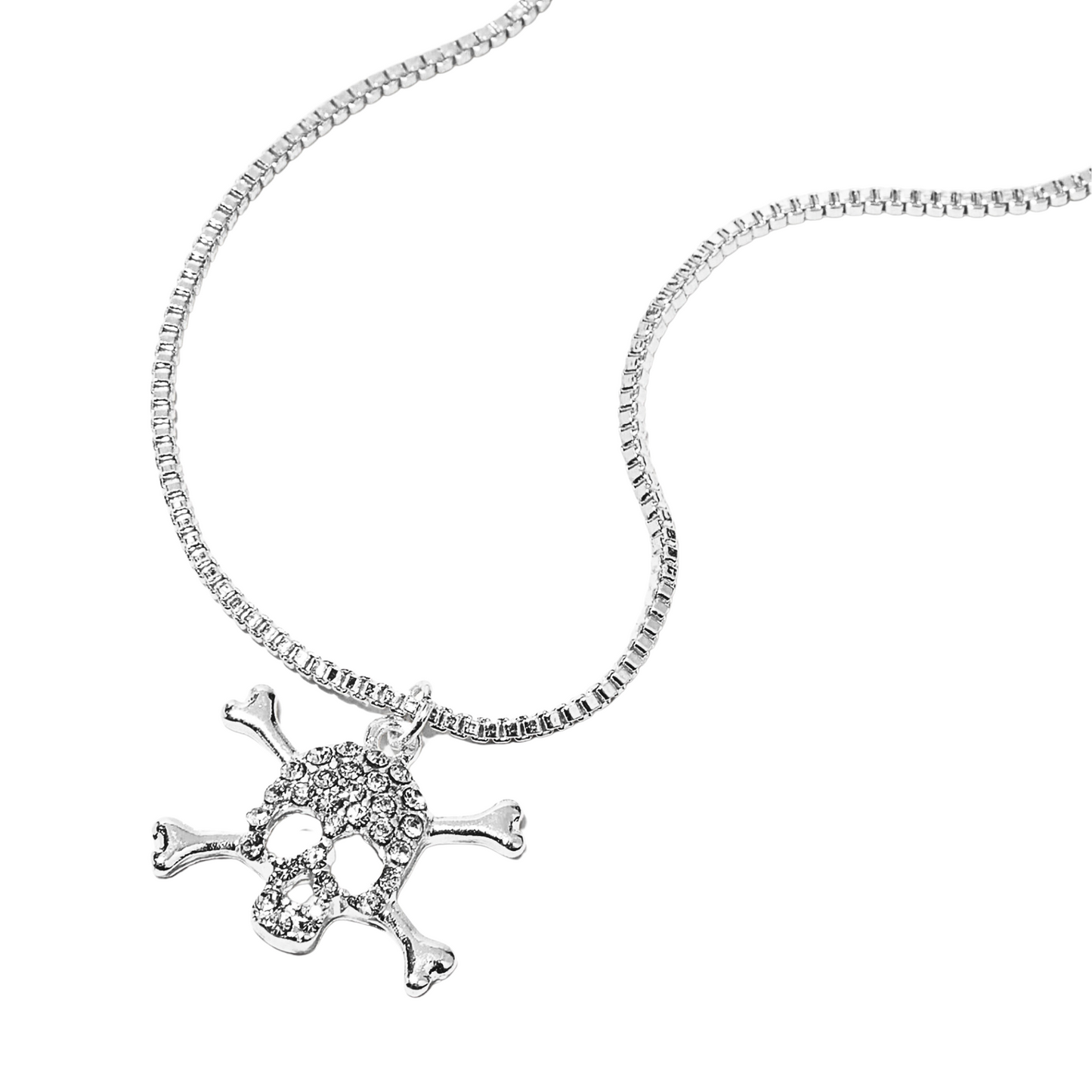 Punk Gothic Skull And Crossbones Necklace