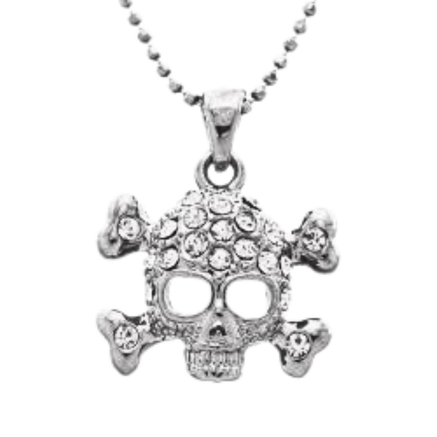 Punk Gothic Skull And Crossbones Necklace