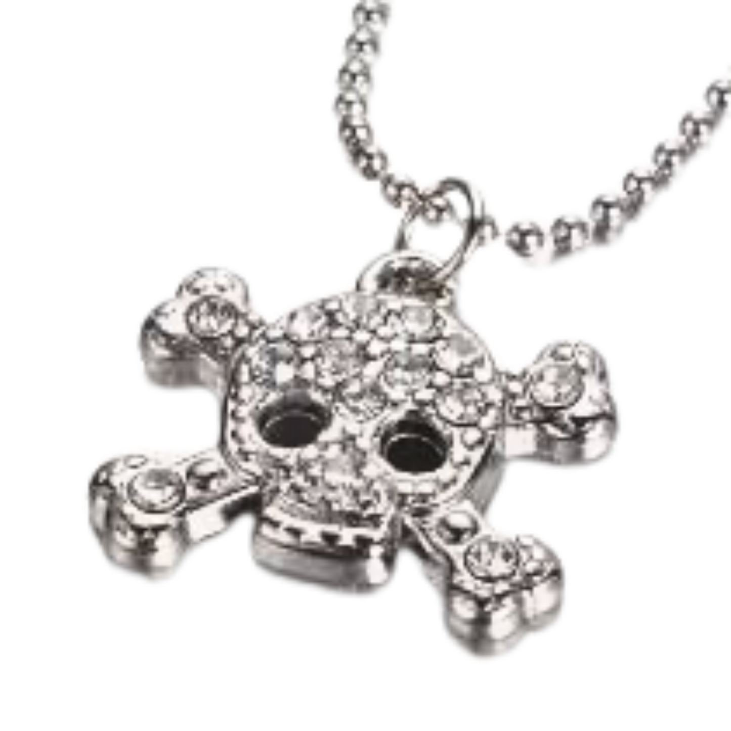 Punk Gothic Skull And Crossbones Necklace