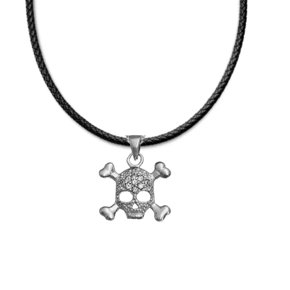 Punk Gothic Skull And Crossbones Necklace