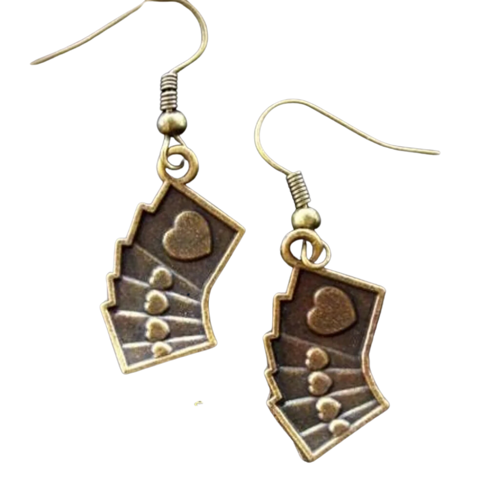 Royal Flush Poker Deck Novelty Earrings