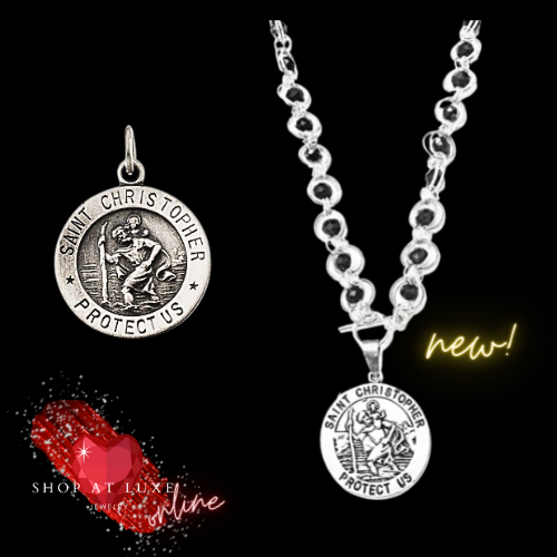 Mens Saint Christopher Chainmail Necklace