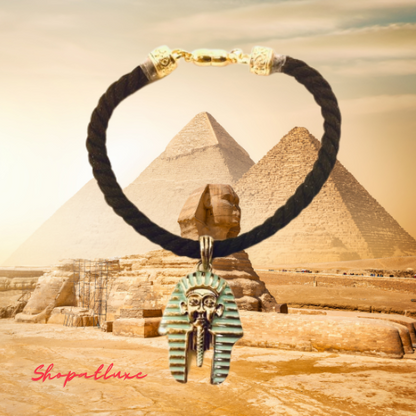Egyptian Pharoah Twisted Textile Bracelet